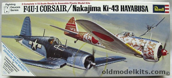 Revell 1/72 F4U-1 Corsair / Ki-43 Hayabusa Fighting Deuces Series - (F4U1), H225 plastic model kit